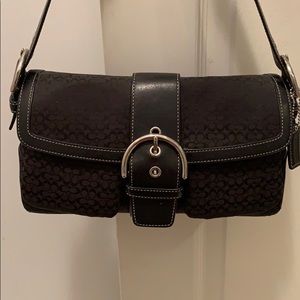 Black Coach Signature Shoulder Bag